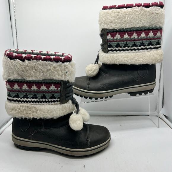 Helly Hansen Iskoras Boots Womens 7.5 Faux Fur Waterproof Leather Snow - Picture 1 of 9